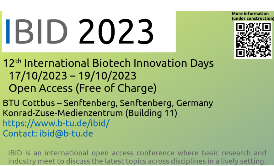 Medipan and GA Generic Assays are paticipants at the International Biotech Innovation Days 2023 (IBID).